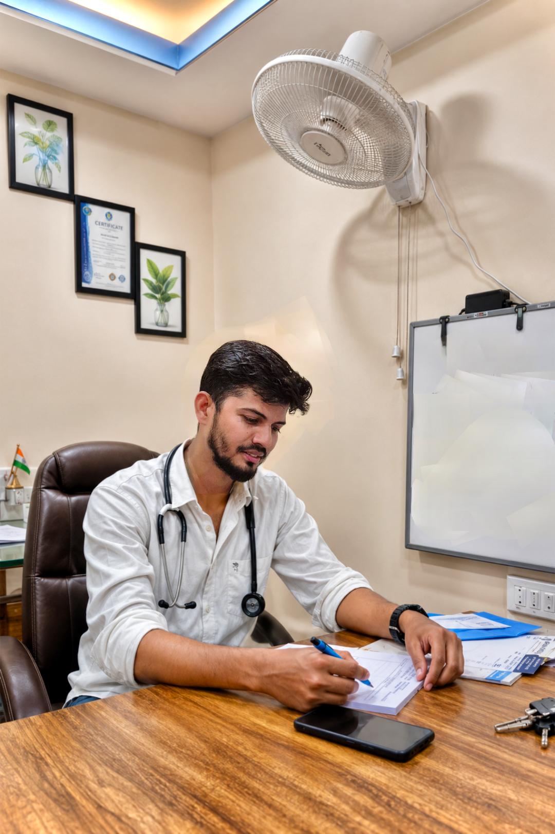 Dr. MD. Shaan consulting a patient
