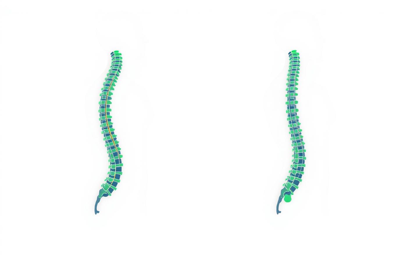 Normal spine vs. lordosis comparison